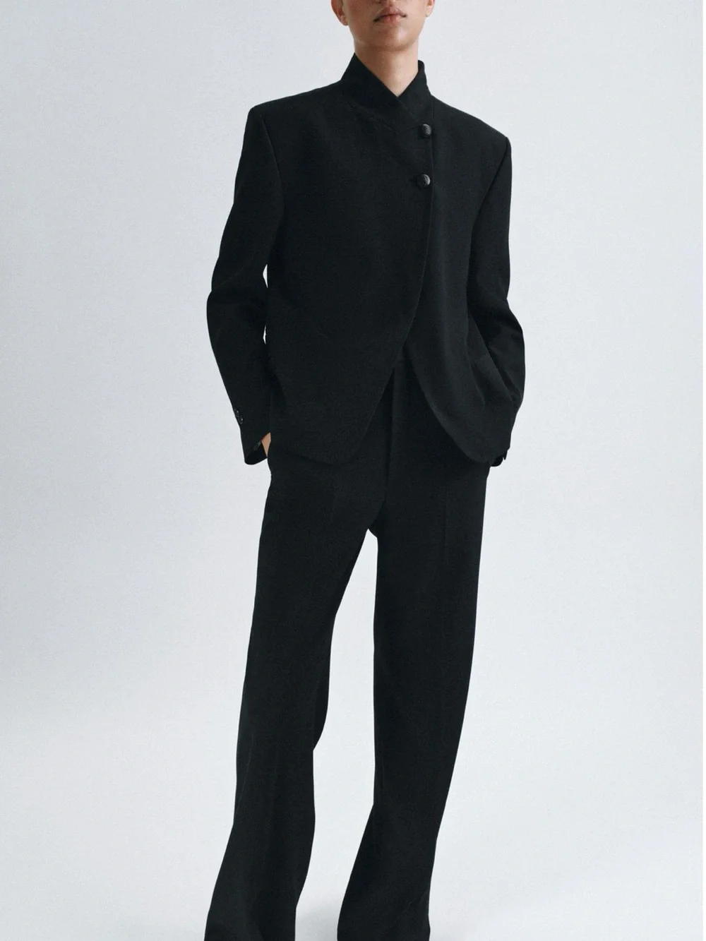 HIGH COLLAR BUTTONED BLAZER ZW COLLECTION